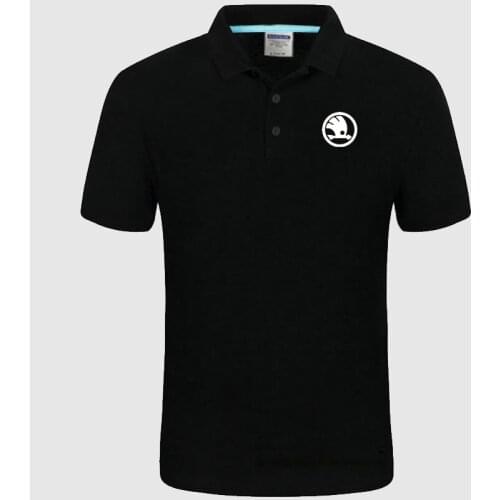 2021 Skoda logo Polo Shirt Men summer Short Sleeve Polo Shirt Cotton spring Casual Mens Polos
