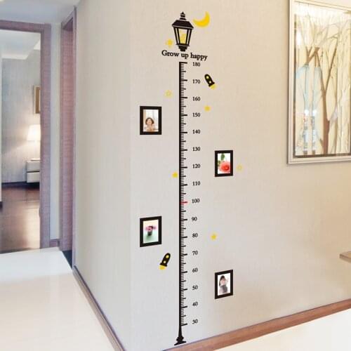 [shijuekongjian] Street Light Height Measurement Wall Stickers Vinyl DIY Wall Decals for Kids Rooms Baby Bedroom Decoration