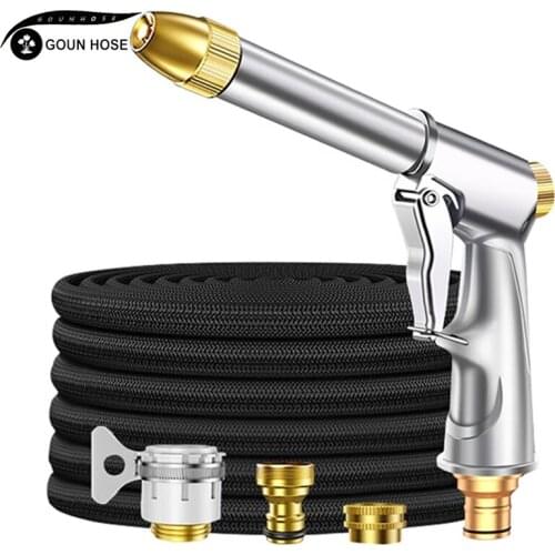 High Quality Expandable Garden Hose Magic Flexible EU High Pressure Water Hose Car Wash Plastic Tube With Spray Gun For Watering