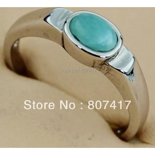 SHUNXUNZE Larimar vintage fashion Engagement Wedding rings jewelry for women Punk accessories Rhodium Plated R3521 size 6 7 8 9