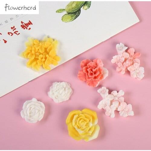 DIY Crystal Epoxy Flower Silicone Mold Diffuse Stone Aromatherapy Gypsum Mold Car Air Outlet Decoration Fondant Tools Cake Mold