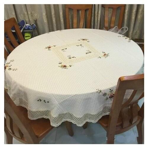 Rustic Table Cloth/Tablecloth/Coffee Table Tablecloth Cotton with shou xiu hua Rectangular Circular Oval