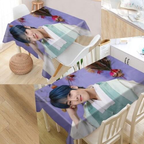 KPOP Custom Stray Kids I.N Modern Dustproof Tablecloth High Quality Print Forest Tablecloth Everything For Home And Kitchen 0317