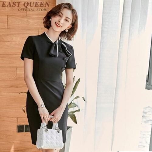 Summer Sap Beautician Uniform Business Office Ladies Work Wear Bow Ol Front Desk Jewelry Store Workwear Massage Clothing AS129
