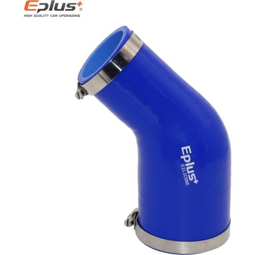 EPLUS 45 Degrees Universal Silicone Tubing Hose Connector Intercooler Turbo Intake Pipe Coupler Hose Multiple Sizes Blue