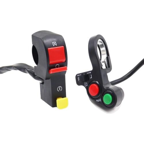 Motorcycle switch 7/8" 22mm handlebar click start switch switch off headlight three-in-one horn turn headlight switch