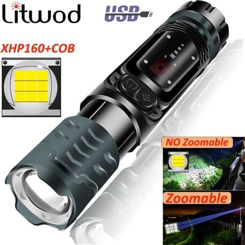 XHP90.2 9-core COB High Quality Led Flashlight USB Rechargeable Powerbank 18650 26650 Battery Torch Lantern Zoomable Aluminum