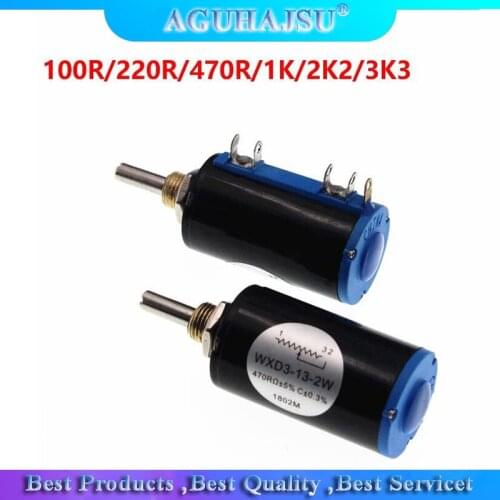1PCS WXD3-13-2W 10K ohm WXD3-13 2W Wirewound Potentiometer Rotary side Rotary Multiturn NEW Hot sale