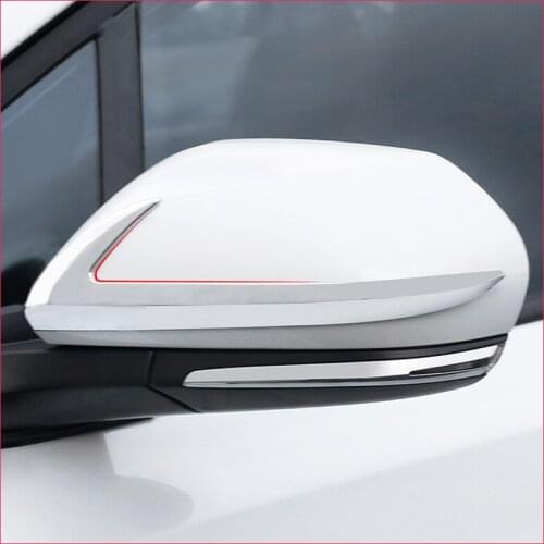 2pcs/set Chrome Rear View Mirror Strip Trim Cover for Toyota C-HR CHR 2013-18, Not Fit for Turn Light Mirror
