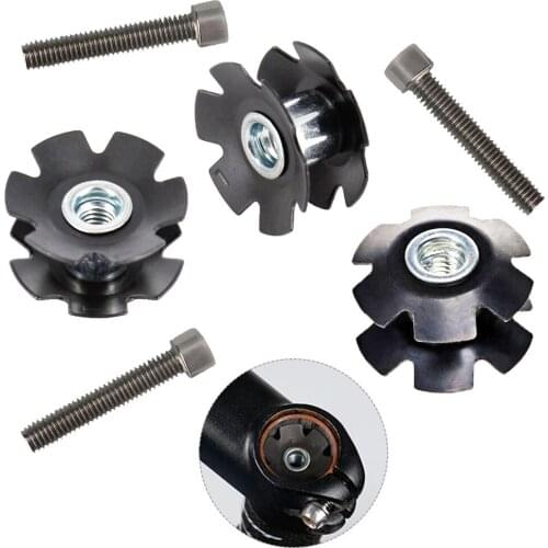 2PCS Bicycle Steer Tubes 28.6mm Ahead MTB Fangled Nut Front Fork Mount Core Fastening Bolts Bike Headset Star Nuts