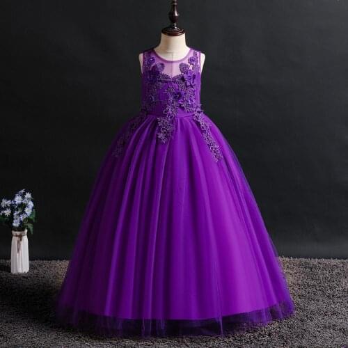 2019 Flower Child Dresses Princess and Little Girl Festival Dresses Decorated Lace Little Girl Dresses 0012