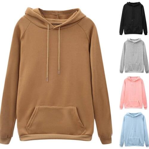 2021 Hoodies Sweatshirts Woman Casual Women Solid Color Long Sleeve Pocket Loose Drawstring Hoodie Sports Top Hip Hop Hoody Male