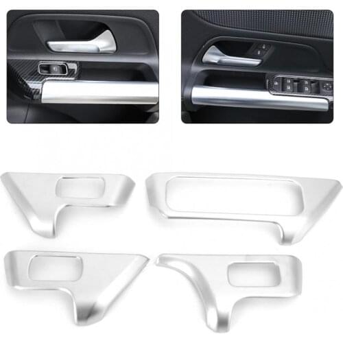 4Pcs Door Window Lift Button Cover Fit for Mercedes Benz GLB B-Class W247 X247 2019-2020 Chrome Plated ABS Interior Decoration