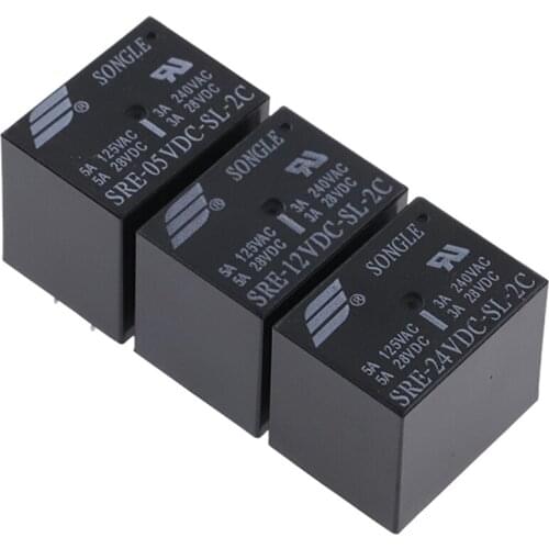 5PCS/Lot Relay SRE-05VDC 12VDC 24VDC-SL-2C 8PIN 3A 240V