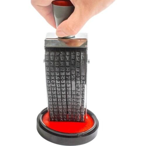 8 Digit Rubber Rolling Stamp English Alphabet Letter Number Symbol Rolling Wheel Stationery DIY