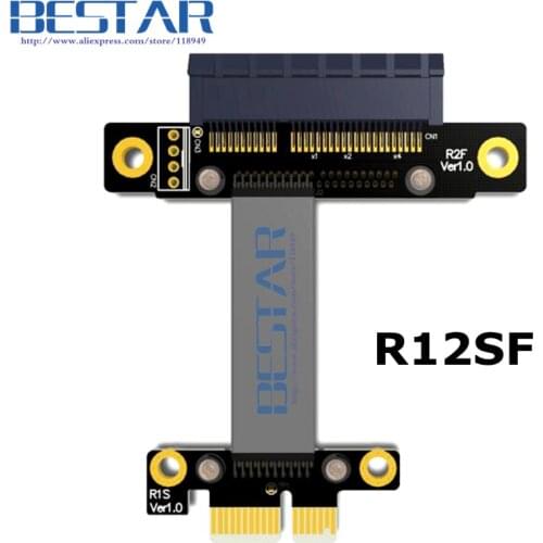 8G/bps Riser card pci-e x1 to PCIe x4 Extension Ribbon Cable 5cm 15cm 25cm 80cm pci express 1X 4X Extender riser Gen 3.0 Angle