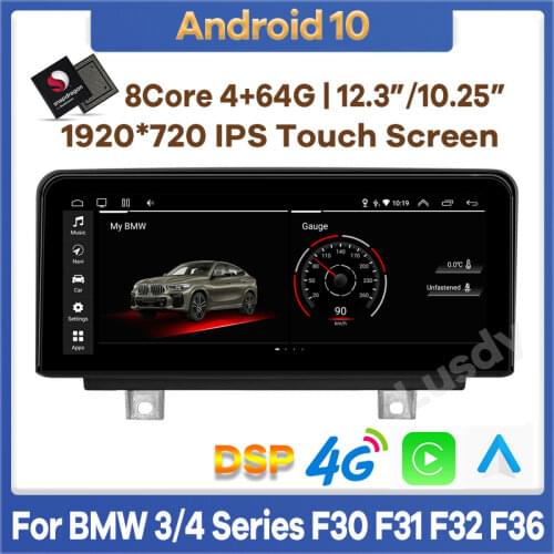 10.25" Snapdragon Android 10 Car Multimedia Player GPS Navigation Radio for BMW 1 Series F20 F21 2013-2017 Stereo BT Carplay