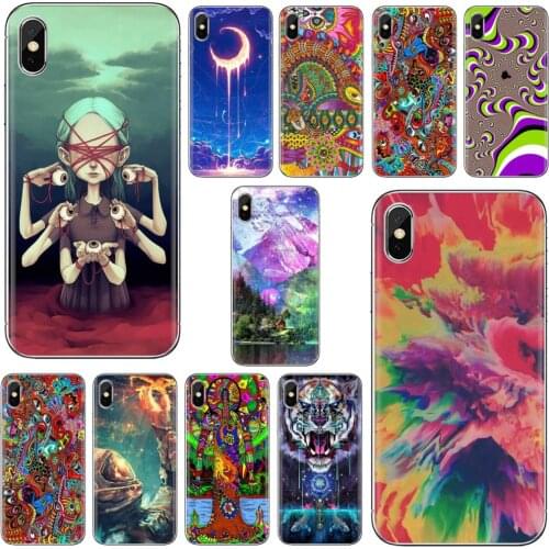 Drawing surreal colorful psychedelic Fashion Silicone Phone Case For Xiaomi Mi A1 A2 A3 5X 6X 8 9 9T 10 10T 11 Lite SE Pro