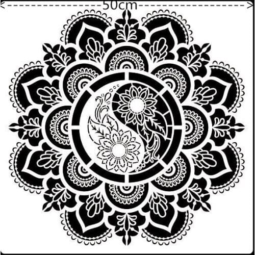 CraftArtGo DIY Flower Stencils Painting Scrapbook Coloring Cake decorating sugar powder sieve printing mold printing table