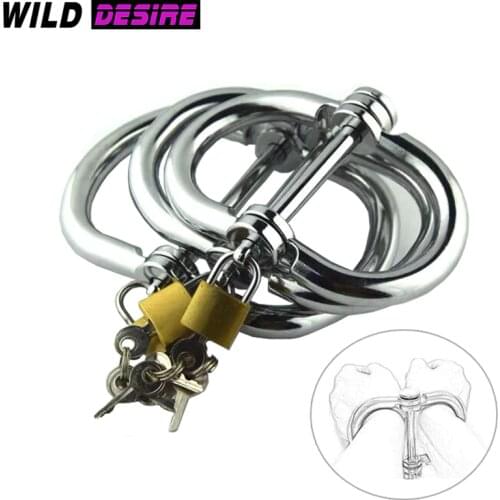 Erotic Metal Sex Handcuffs With Keys Sex Tools Toys for Couples adults Ankle Cuff Hand Restraint BDSM Bondage Slave Intimate Toy