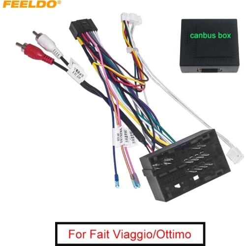 FEELDO Car 16pin Android Stereo Power Wiring Harness Cable Adapter With Canbus For Fait Viaggio(2012-2015)/Ottimo(2014-2015)