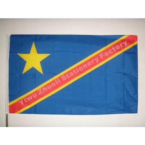 Congo (gold) Flag 150X90cm (3x5FT) 115g 100D Polyester High Quality Free Shipping Democratic Republic Of The Congo
