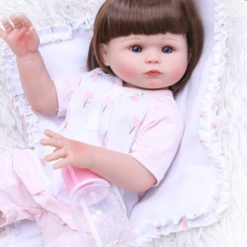 JULYS SONG 38CM Full Silicone Drinking Water Pee Body Reborn Baby Doll Toy For Girl Bebe Bathe Toy Toddler Girl Birthday Gift