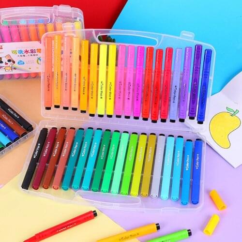 12/18/24/36 Colors Art Marker Pen Watercolor Pencils Drawing Set Art Supplies Graffiti Pen Washable Markers for Kids Gift