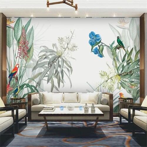 Milofi custom 3D wallpaper mural hand-painted tropical rainforest plant landscape living room bedroom background wall decoration