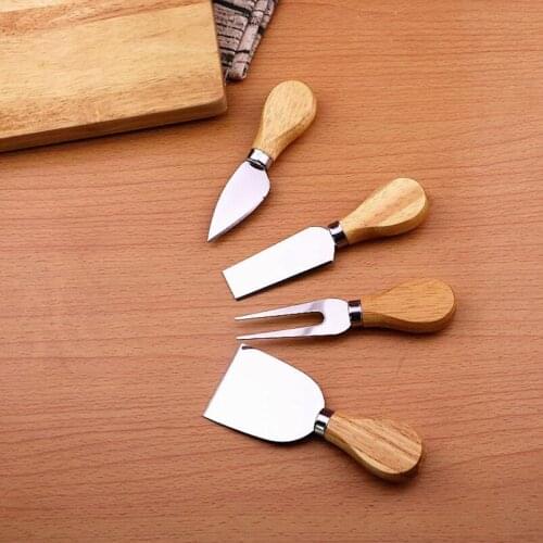 Stainless steel cheese knife set wood Handle Cheese Knife slicer Kitchen Cooking Tools cheese cutter LX6625