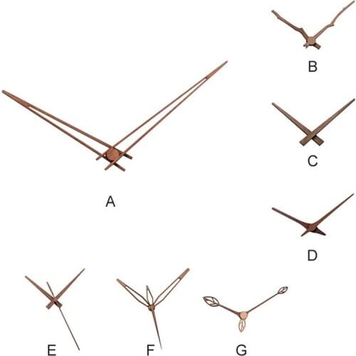 New Walnut Wall Clock Pointer DIY Hour Hand Minute Hand Second Hand Parts 12/14 Inch
