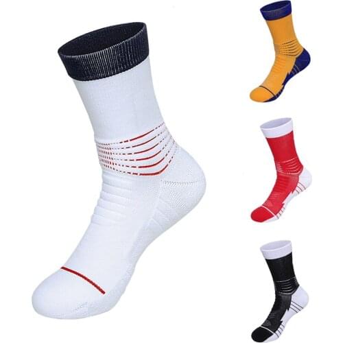 5 Pairs/Lot High Quality Casual Sporty Thick Towel Cycling Socks Anti-slip Breathable Trampoline Sport Bike Mens Socks Set