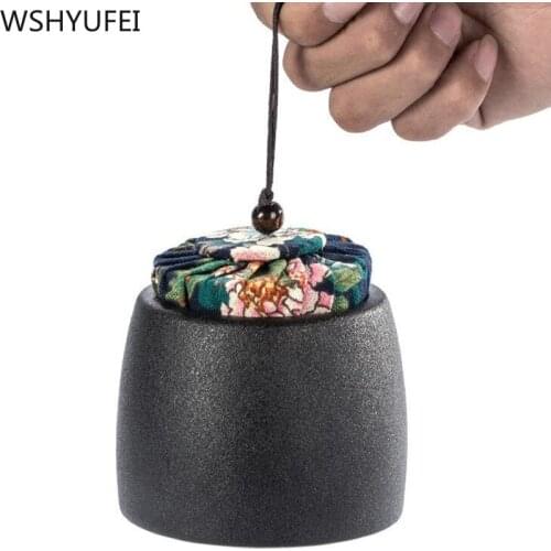 New style Ceramic tea cans Mini sealed Pu'er tea cans Tea set tea accessories Travel convenient Tea storage tank WSHYUFEI