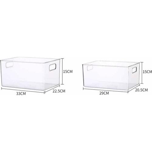 HOT-Plastic Box Transparent Small Box Rectangular Drawer Collection Display Box Desktop Storage Box