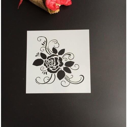 Plastic Layering Flower Spray Stencils Template DIY Paper Card Scrapbooking Photo Album Diary Hand Craft