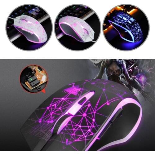 Durable Symmetrical Design 3200DPI Wired Mice Lightweight Optical Mouse Precise Tracking for Computer