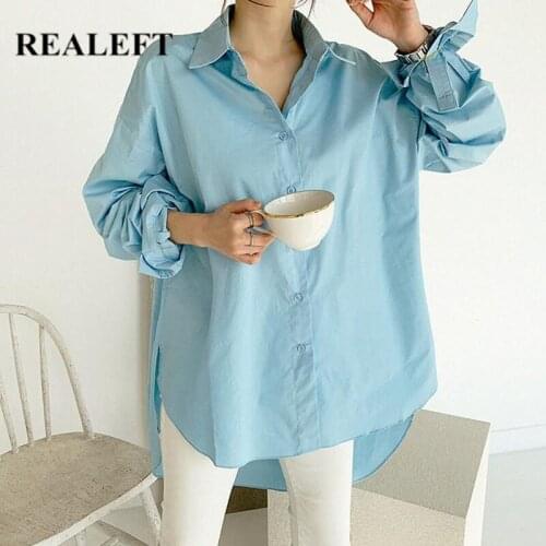 REALEFT Collar Blouses
