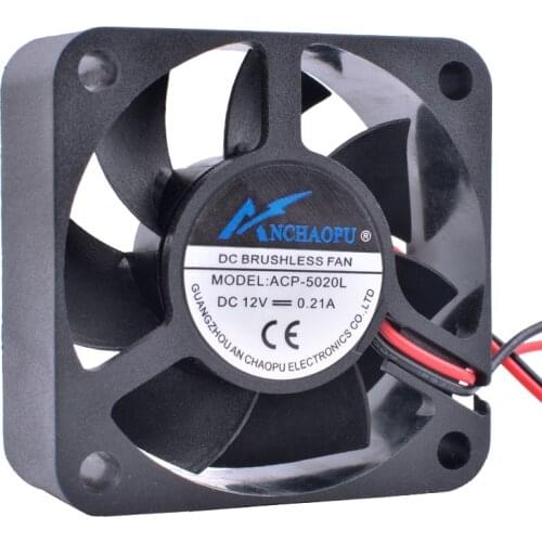 COOLING REVOLUTION ACP-5020L 5cm 50mm 5020 12V 0.21A Hydraulic bearing large air volume 2pin cooling fan