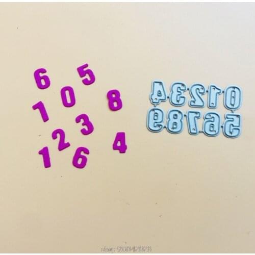 Numbers Metal Cutting Dies Stencil Scrapbooking DIY Album Stamp Paper Card Embossing Decor N24 20 Dropship