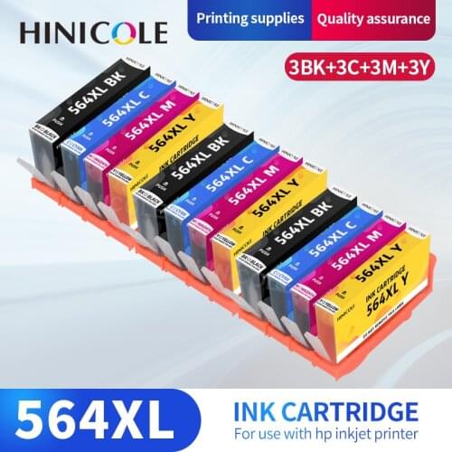 HINICOLE 564XL Compatible Ink Cartridge Replacement for HP 564 XL Photosmart B8550 C6380 B11 6510 4610 4620 3520 5510 5520