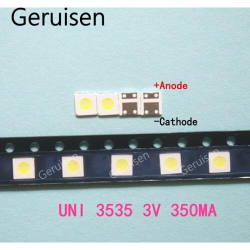 1000PCS UNI LED Backlight High Power LED 1W 3537 3535 90LM 3v Cool white LCD Backlight for TV TV Application