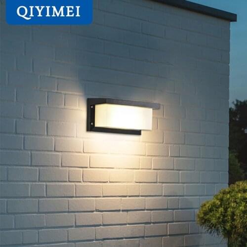Waterproof led Wall Lamp Garden outdoor Decoration front door Lighting Sconce AC85-260V Luminaire black lampshade fixture