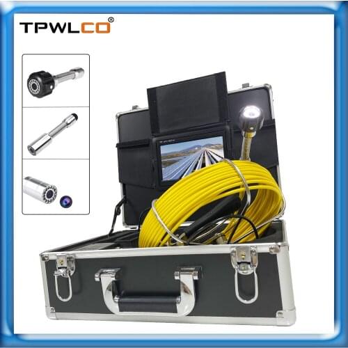 Waterproof 23mm Industrial Endoscope Camera With 12pcs LED 20-50m Cable Drain Pipe Video Inspection Camera System With DVR