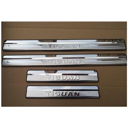 High-quality Stainless Steel Door Sill /Scuff Plate /Threshold 4pcs/set For Volkswagen TIGUAN 2008 - 2017