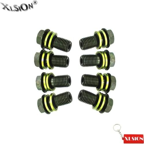 XLSION Aftermarket 8Pcs Motorcycle 10mm Banjo Bolts Set For Pit Dirt Bike Brake Master Cylinder M10x1.25mm