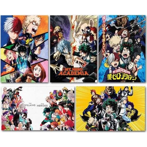 Japanese Anime 5D DIY Diamond Painting My Hero Academy Full Diamond Embroidery Animal Home Decoration Cross Stitch Kit