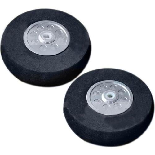 1pcs RC Drone Shock-absorbing Wear-resistant Wheel Aluminum Core Sponge Wheels Tire Shaft Hole 4/5/6mm for Fixed-wing Model Part