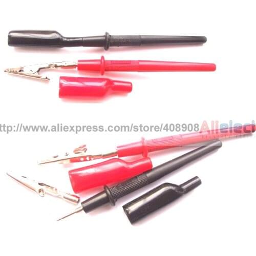 10 Set Multimeter Pen to Alligator Clips for Test Probes Clamp Cable Soldering DIY