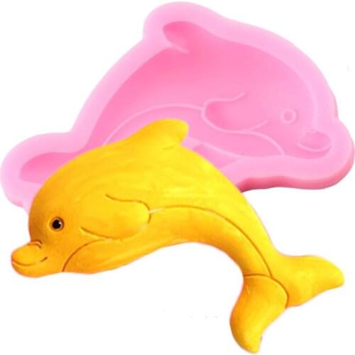 3D Dolphin Cake Decorating Tools Cookie Baking Fondant Mold Candy Chocolate Mould Baby Birthday Cupcake Topper Silicone Molds