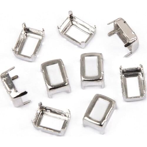 4600 4610 4627 Octagon DIY Crafts Sewing Metal Silver Gold Claw Settings Strass Crystal Rhinestones For Jewelry Clothing